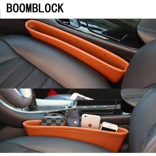 1x Auto Car-styling Seat Gap Boxes Armrest leather Organizer For BMW E46 E39 E60 E90 E36 F30 F10 X5 E53 E34 E30 Mini Cooper Lada