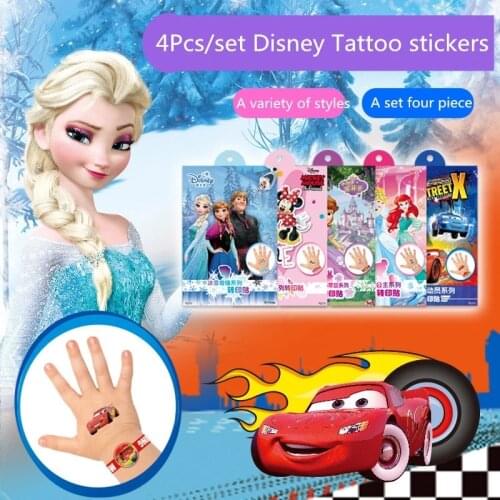 Disney Frozen Elsa Princess Child Temporary Tattoo Body Art Flash Tattoo Stickers mickey Waterproof Styling Sticker gift box