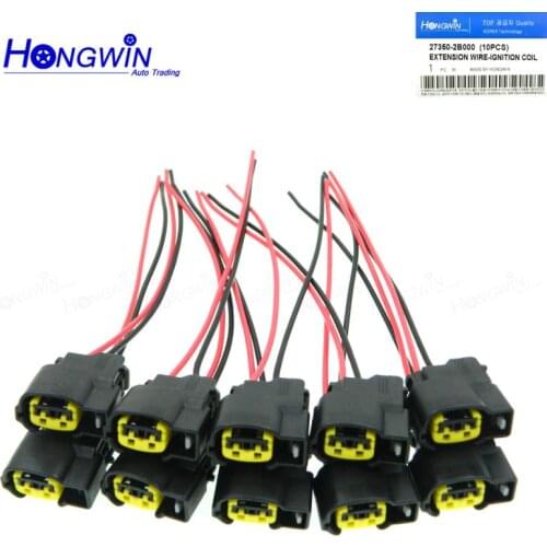 10Pcs 27350-2B000 Ignition Coil Extension Wire For Kia Rio Soul Ceed Cerato Spectra Forte Rondo Hyundai Elantra Accent 1.6L