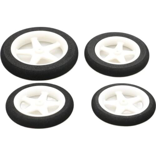 10PCS D55 D60 D63.5 D76mm White Five Star Sponge Wheel Light Weight Tire Landing Gear Tyres for RC Fixed Wing Aircraft DIY Parts
