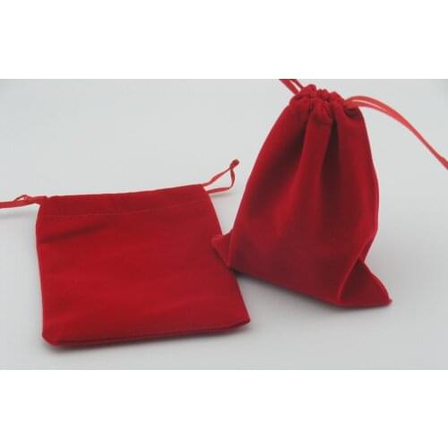 100pcs 10x12Red Velvet Bags, Jewelry Pouches, Wedding Favors, Jewelry Packing, Gift Bags--VB101201
