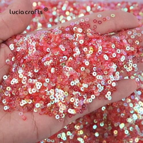 3/4mm 5g Round Sequin PVC Loose Sequins Crafts Paillettes Wedding Sewing Handcraft Decoration DIY Lentejuelas Accessories D0906