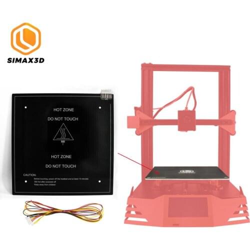 3D Printer Part Black 24V 220W Hotbed Aluminum Platform Heated Bed with 1M Cable 235*3.0mm for 3D Printer Hot-Bed CZ EU Shipping