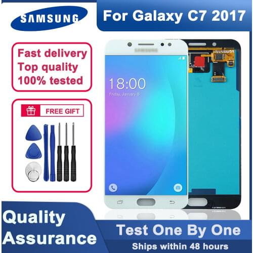 100% tested original 5.5" AMOLED C7 2017 LCD Display for Samsung Galaxy C7 2017 C8 C710 C710F SM-C7100 LCD touch screen assembly