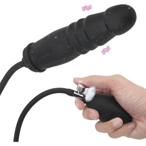 Anal Massage Inflatable Anal Dildo Plug Expandable Butt Plug Anal Dilator Sex Toys for Women Men Adult Products With Pump