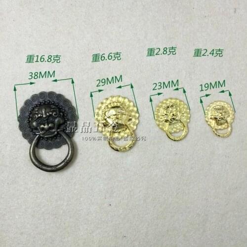 Antique lion head handle Lionhead pull ring Jiuhe alloy handle Wooden handle Get screw wholesale