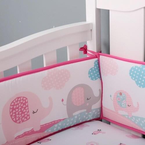 4pcs Baby Crib Bumper Cotton Thicken Crib Around Cushion Cot Protector Pillows Newborns Room Bedding Decor Room Decoration