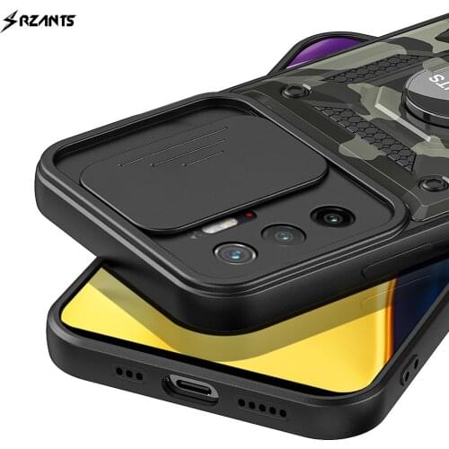 Rzants For Xiaomi POCO M3 PRO Redmi Note 10 5G Case [Jungle tank] Camouflage Lens Proetction Ring Stand Cover For Boys Man