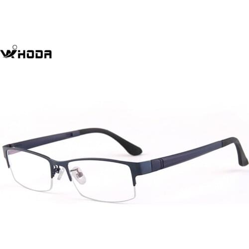 Business Male Prescription Glasses Frames ,Titanium Alloy + TR Semi Frame Myopia, Hyperopia, Presbyopia Optical Eyewear Frames