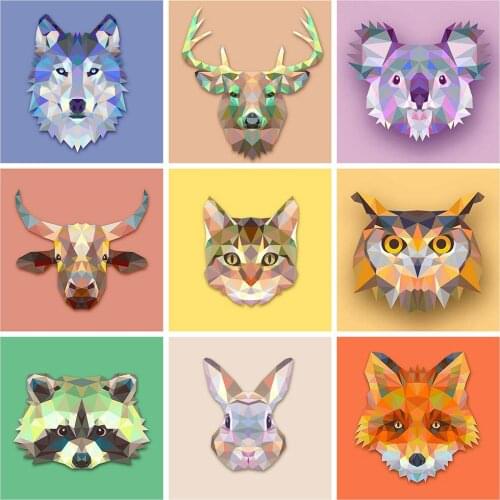 HUACAN 5D DIY Diamond Painting New Cartoon Diamond Embroidery Animal Pictures Of Rhinestones Mosaic Sale Childrens Room Decor