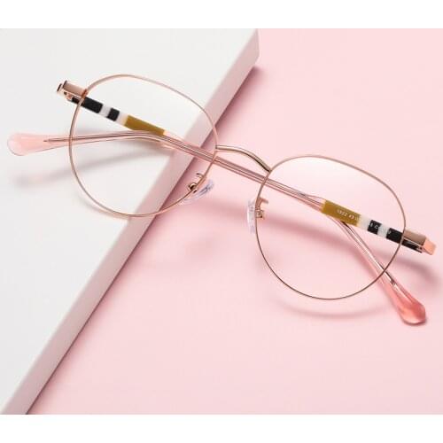 KatKani 2021 New Mens And Womens Fashion Small Glasses Personality Plate Parquet Myopia Prescription Eyeglasses Frame K1922
