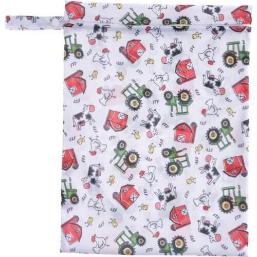 Baby diaper Bag Reusable Nursing Bag Waterproof Fashion Prints Cloth Bag 30*40cm Cartoon Nappy Package