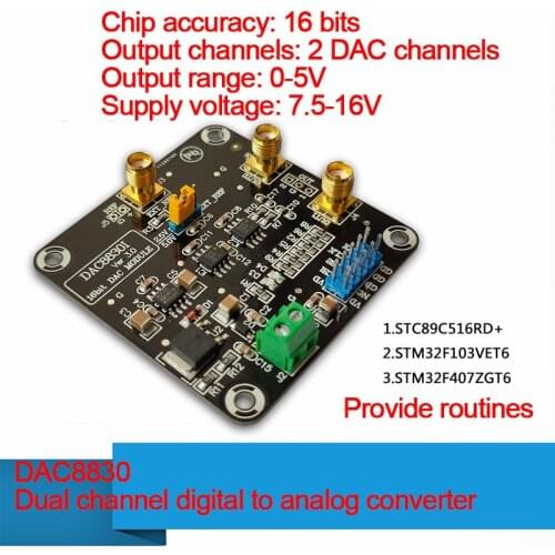 DAC8830 Module 16-bit DAC Module High-precision Digital-to-analog Converter DAC8830IDR