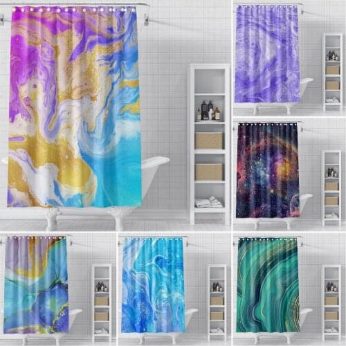 Washable Geometric Shower Curtain 3D Marble Print Waterproof Bath Curtains for bathroom douche gordijn Home Decor
