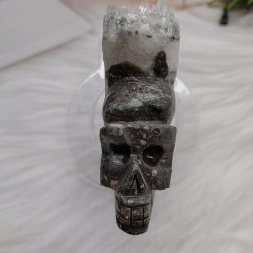 Natural Quartz Crystal Cluster Skulls For Sale Stones Wedding Home Decoration Reiki Healing Hand Polish Cranium