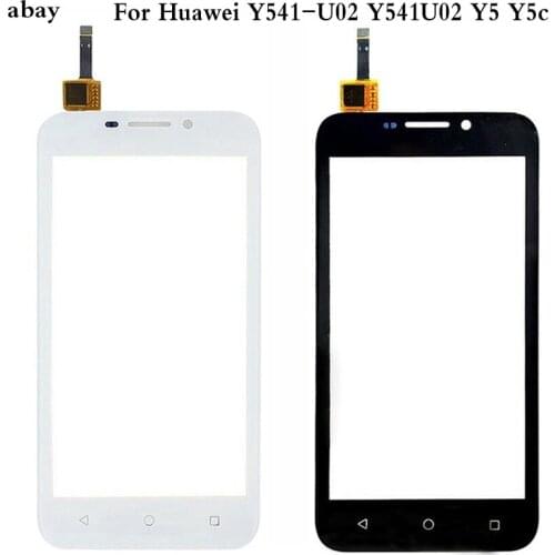 New For Huawei Y541-U02 Y541U02 Y5 Y5c Touch Screen Digitizer Front Glass Len Sensor Panel Protector Film Replacement Parts