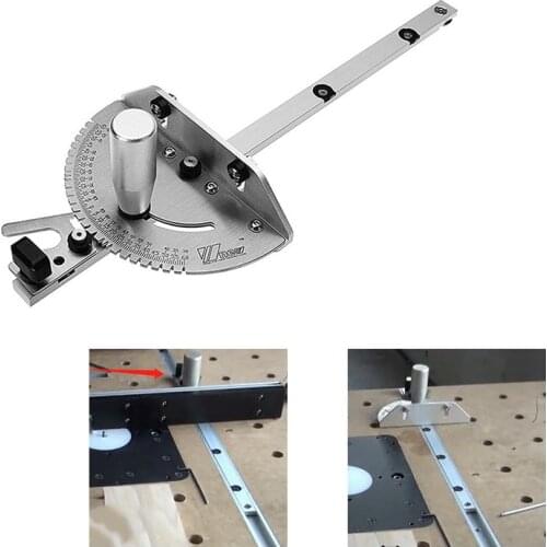 New Miter Gauge Table Saw Router 450mm Length Miter Gauge Router Sawing Accessories Ruler Woodworking DIY Tools Aluminum