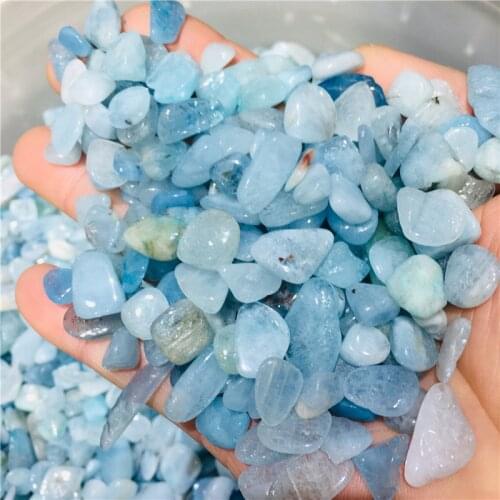 100g rolling gem natural rock mineral aquamarine crystal used to heal chakras