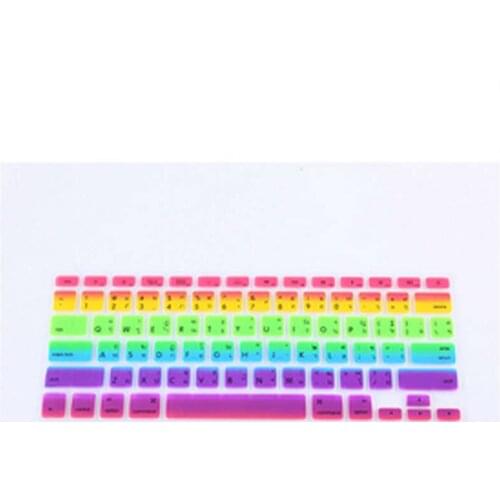 Rainbow Thai Letters Keyboard Film protector for Macbook Air Pro Retina 13 15 17 Laptop Skin Covers for Mac book 13 15 Gel case