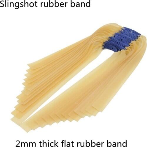 2mm slingshot wide and thick flat rubber band high quality latex high elastic rubber band outdoor hunting slingshot accessories