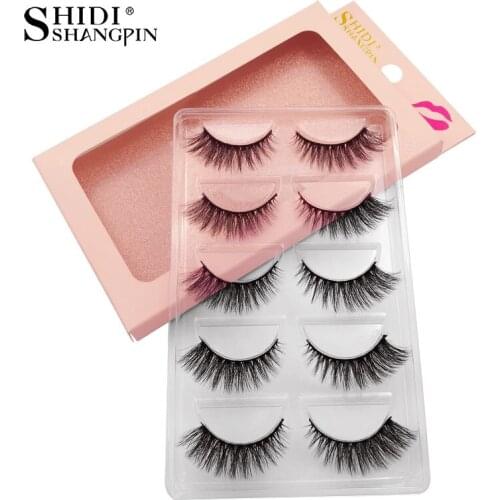 SHIDISHANGPIN 20 Boxes Eyelashes Natural Long 3d Mink Eyelashes Makeup 3d Mink Lashes Hand Made Wholesale Soft False Eyelashes