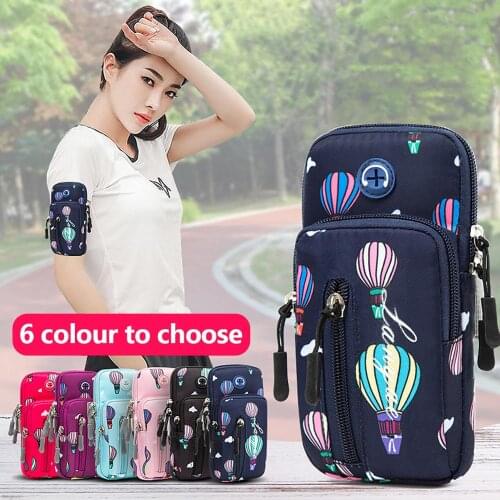 Outdoor Sports Running Men Women Arm Bags for Phone Money Keys Arm Package Bag with Headset Hole Simple Style Running Arm Band