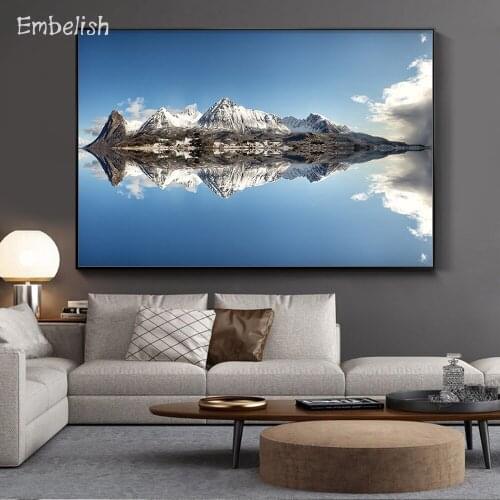 Embelish 1 Pieces New Landscape Snow Mountain Modern Home Decor Pictures For Living Room HD Canvas Paintings Bedroom Posters