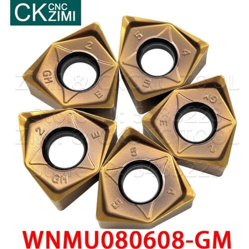 WNMU080608-GM WNMU 080608 GM Carbide Inserts Fast feed milling cutter Tools lathe part CNC Metal lathe tools for heavy cutting