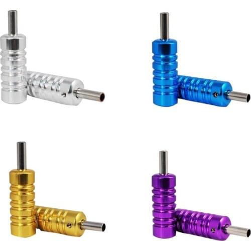 YILONG 4Pcs 22MM Pro Aluminum Alloy Tattoo Grip With Back Tattoo Machine Supplies Handle Gun Tube 4Color