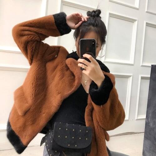 Autumn Winter Coat Women Real Double-faced Mink Fur Jacket Korean Short Jacekts Manteau Femme Hiver MY964