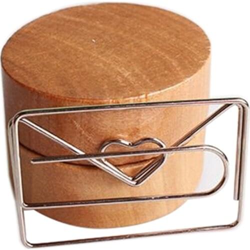 1pc 30mm*46mm Rose Gold Color Heart Shape Paper Clip Coating PlatingCute Bookmark Tag Clip