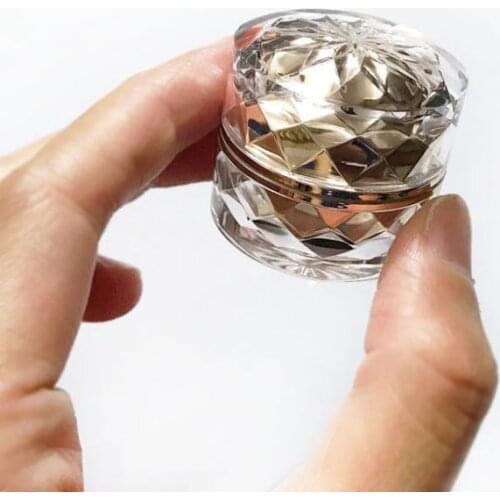 10pcs 5g Gold/Silver Bright Diamond Acrylic Cream Jar for Nail Art Makeup Cosmetic Cream Jar Box Lotion Mask Refillable Bottles