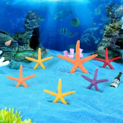 10PCS Colorful Starfish Mini Sea Star Ocean Animal Model Statue Little Figurine Crafts Ornament Miniatures Home Decor