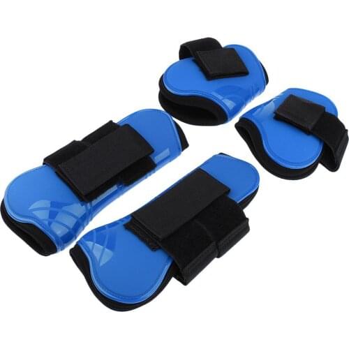 2 Pairs Horse Tendon Fetlock Boots Equestrian Jumping Legs Protection Gears