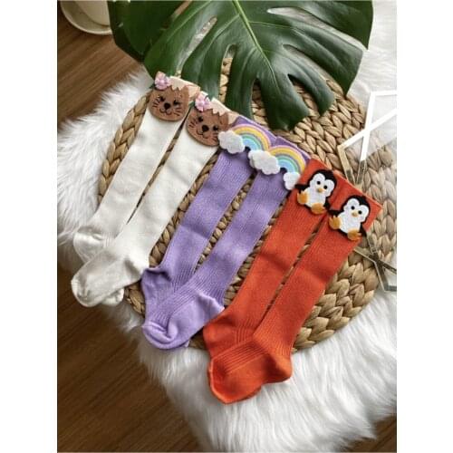 3'lü Cute Knee Six Baby Socks Set
