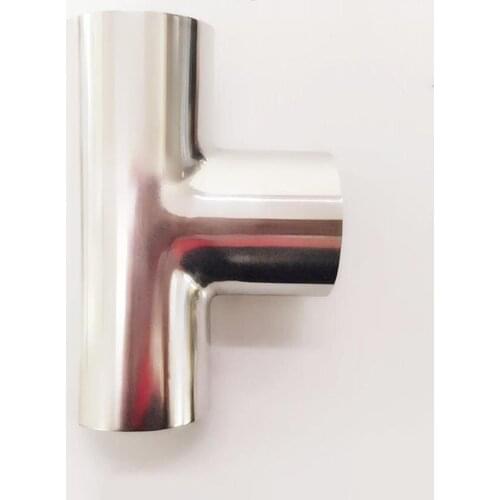 32mm 1.25" Pipe OD Butt Welding Tee 3 Way SUS 304 Stainless Steel Sanitary Fitting Spliter Homebrew Beer Wine