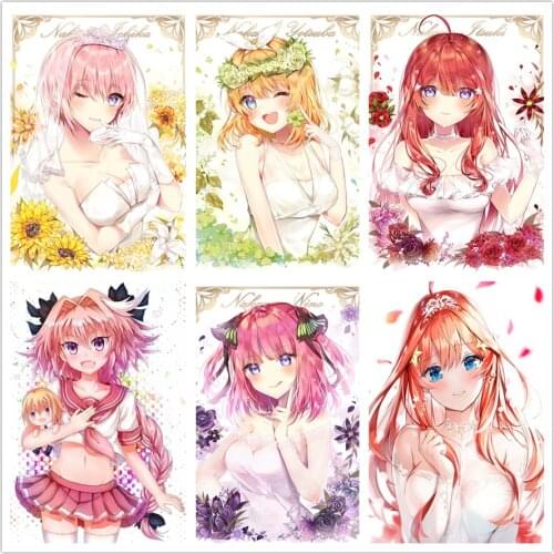 5D Diamond Embroidery Anime Cartoon Girl Nakano Two-Dimensional Diamond Painting Mosaic Set Cross Stitch Diamond Inlaid Home Dec