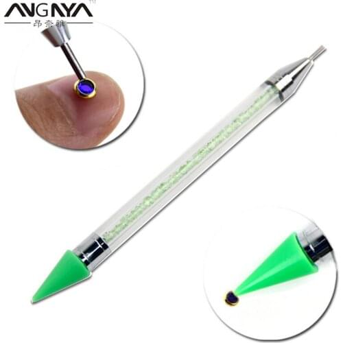 ANGNYA 1pcs New Double Head Point Drill Pen Crayon for Diamond Embroidery DIY Diamond Painting Pen Acrylic Nail Art Tool A149