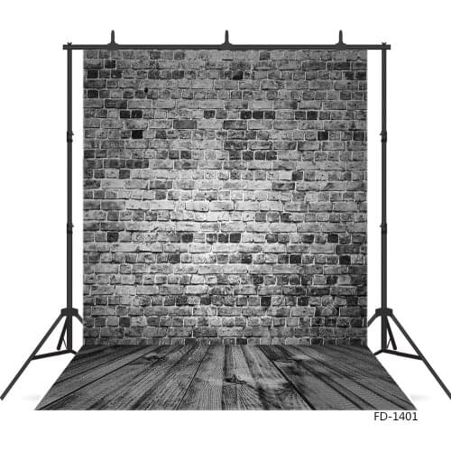 Black White Brick Wall Wooden Floor Backdrop Decor Baby Shower Child Portrait Pet Food Photography Background Photo Studio Props