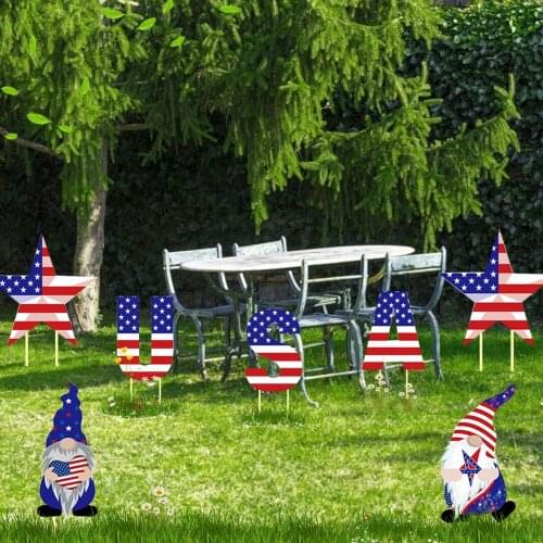 Independence Day Yard Sign Stakes Decorations and Outdoor Lawn