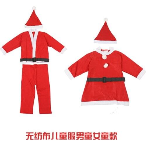 Children Red Cosplay Costume Set Christmas Costumes Holiday Decorations Non-woven Childrens Costumes Unisex Cosplay