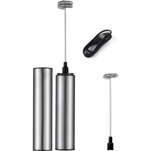 EAS-USB Rechargeable Stainless Steel Milk Frother Multi-Function Machine Electric Milk Frother