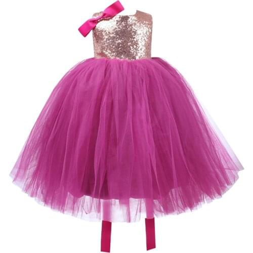 Sequin Tulle Violet Infant Dress Christmas Baby Princess Party Gown Baby Girls Christening 1 Year Birthday Dress Newborn Clothes
