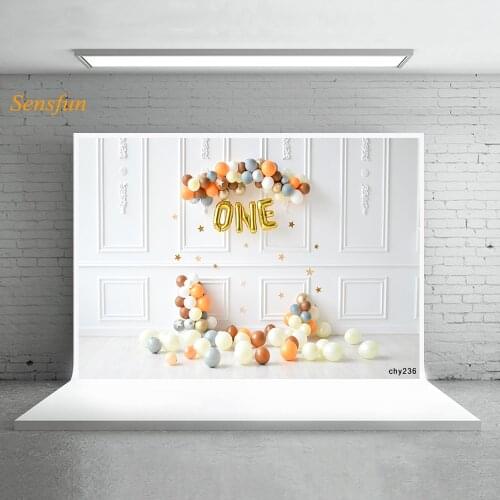 LEVOO Newborn Background 1st Treat Kids Birthday Balloons Decor Photo Background Photography Backdrop Photozone Photo Studio