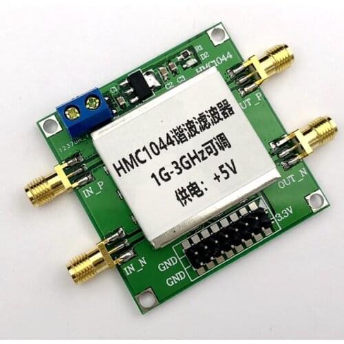 HMC1044 Programmable Harmonic Low-pass Filter, Frequency Range from 1 to 3 GHz, 16 Programmable Controls