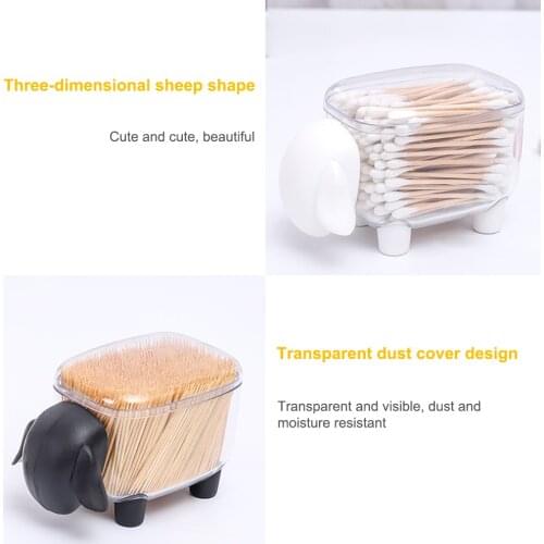Creative storage box small sheep-shaped plastic tabletop cotton swabs toothpicks decorations and gift boxes