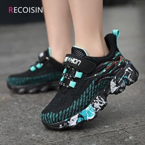 RECOISIN Children Shoes High Quality Running Sports Shoes For Boys Breathable Mesh Casual Kids Sneakers Boys Chaussure Enfant