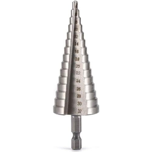 4 Pieces High Quality High-speed steel Step Drill Bit Set for Plastic Wood Metal Multi-hole Step Drill Cutting Tools
