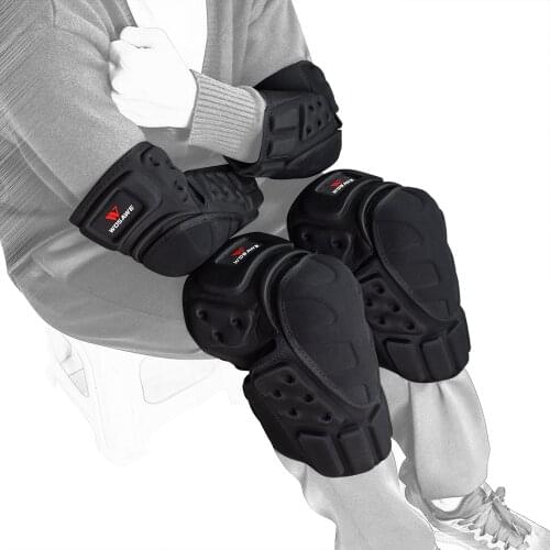 Motorcycle Knee Pads Protector Motocross Snowboard Skateboard Ski Roller Hockey Sports Protection Support MTB Kneepad Set