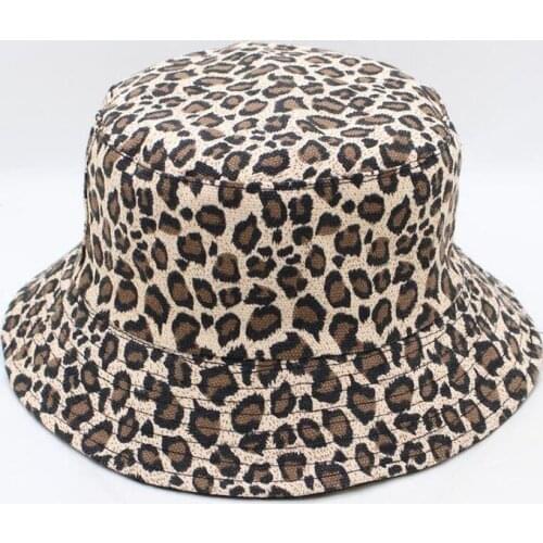 2020 Leopard Print Bucket Hat Fisherman Hat Outdoor travel hat Sun hat Cap Hats for Men and Women